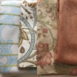 A sample of the fabrics we have for our meditation cushions Our sample meditation fabric